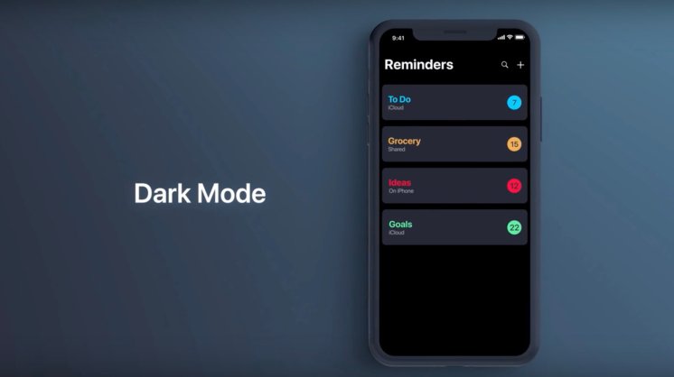 iOS 13 dark mode