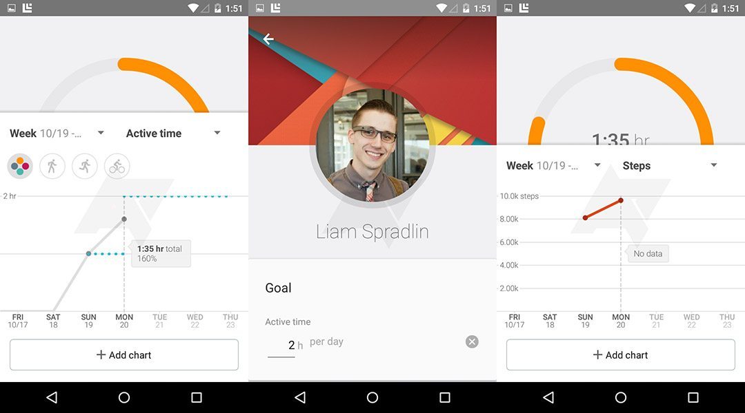 Google Fit app Android 5.0 Lollipop