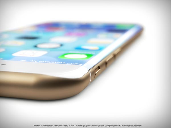 Concepto iPhone 6 con pantalla curva